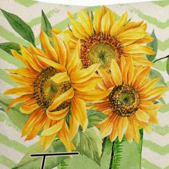 NEW ALL SEASONS SUNFLOWER RAIN BOOTS PLANTER LINEN FARMHOUSE PILLOW COVER 17.7" - Picture 2 of 6